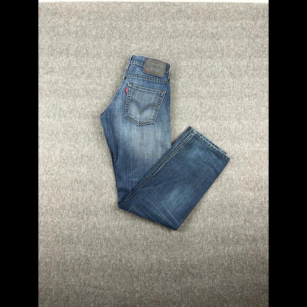 Levi 511 Straight Leg Faded Dark Wash Blue Jeans Mens Sz 28 x 30